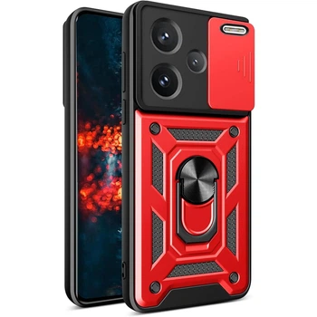 Чохол Fiji Camera Defence для Xiaomi Redmi Note 13 Pro Plus 5G бампер із захистом камери та підставкою Red