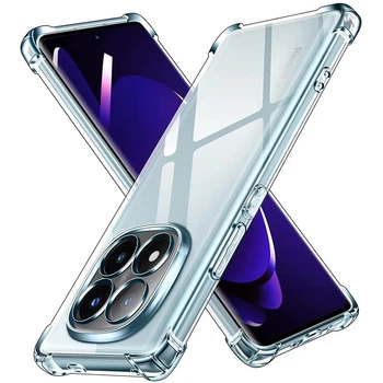 Чехол Fiji Proof для Xiaomi Redmi Note 14 Pro Plus 5G прозрачный бампер с усиленными бортами Transparent