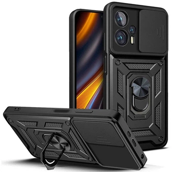 Чохол Fiji Camera Defence для Xiaomi Poco X4 GT бампер із захистом камери та підставкою Black