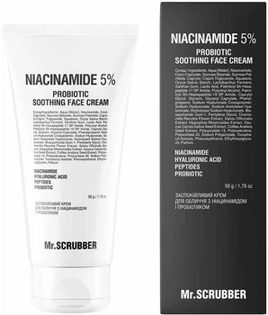 Заспокійливий крем для обличчя Mr.Scrubber Niacinamide 5% з Ніацинамідом і Пробіотиком 50 г (4823109702233)