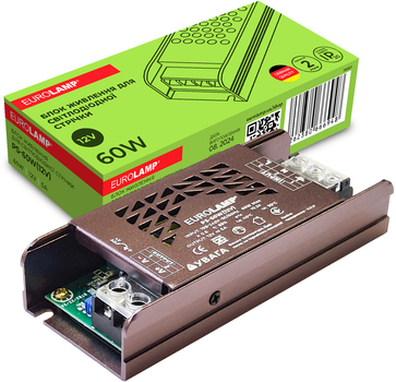 Блок питания EUROLAMP для светодиодной ленты 60W 12V 5A