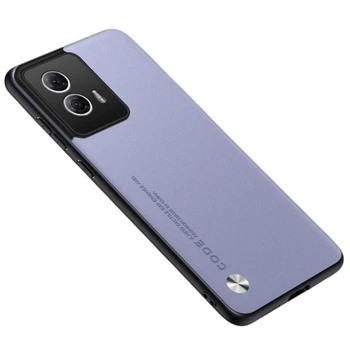 Кожаный чехол - накладка CODE Tactile Experience для Motorola Edge 50 Fusion lilac