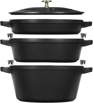 Штабелируемый набор посуды Staub Stackable 4 предмета черный 40508-386-0