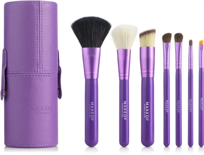 Набір пензлів для макіяжу, в тубусі, фіолетовий, 7 штук - MAKEUP (481717-27054824)