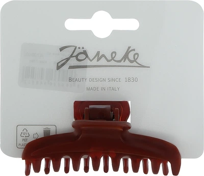 Шпилька-краб для волосся JG71099 DBL, 7 x 2.6 см, коричнева - Janeke Hair Clip (1172467-27062586)