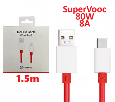 Оригинальный кабель быстрой зарядки OnePlus USB to Type-C 80W 8A SuperVooc Warp 1,5 метра C202A(1.5) DL129