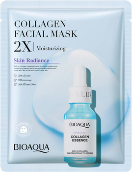 Набор тканевых масок для лица Bioaqua Collagen Facial Mask 2Х Moisturizing с Коллагеном 30 г х 5 шт (6942349738616)