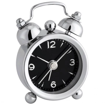 Будильник (аналогові годинник) TFA Mini-Nostalgie, Silver-black