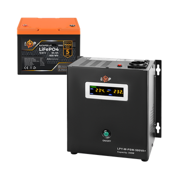 Комплект резервного питания LogicPower W500 + литиевая батарея (LiFePO4) 819 Wh