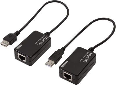 Кабель-подовжувач Logilink USB Type A - RJ-45 30 см (4260113567487)