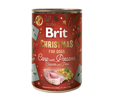 Корм вологий для собак Brit Mono Protein Різдвяна вечеря з коропом і картоплею 400 г, артикул XMASS_100824*****