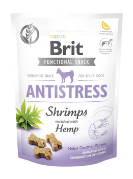 Функціональні ласощі для собак Brit Care Functional Snack Antistress Shrimps з креветками, 150 г, артикул 111422