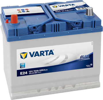 Акумулятор VARTA BLUE DYNAMIC 70Ah, EN 630, лівий 261x175x220 (ДхШхВ) | 6СТ-70 Аз (E24) Varta (570413063)