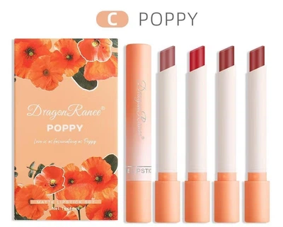 Помада матовая для губ набор 4 шт Poppy