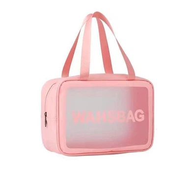 Водонепроницаемая розовая косметичка Washbag, органайзер для косметики 30*10*21 см