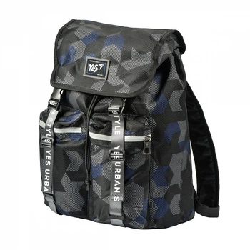 Рюкзак молодежный YES Double up 40x32x16 см 20 л черно-синий (558362)