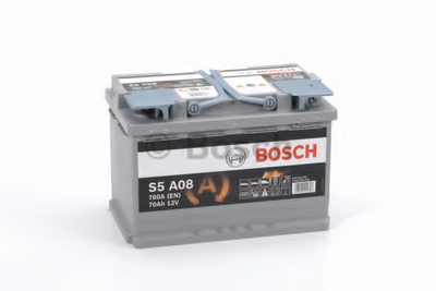 Акумулятор 70Ah-12v BOSCH AGM (S5A08) (278х175х190), R, EN 760 Bosch (0092S5A080)