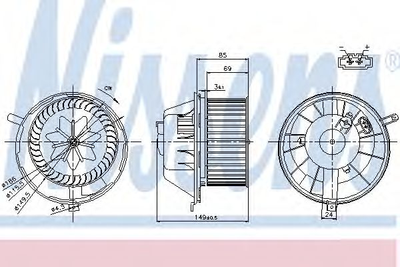 Вентилятор салону AUDI, VW (вир-во Nissens) Nissens (87034)