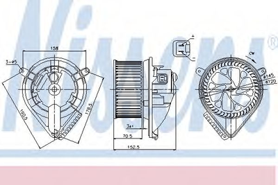 Вентилятор салону Nissens (87156)