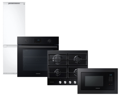 Встраиваемый холодильник SAMSUNG BRB70F26C1S0UA + Встраиваемая микроволновая печь SAMSUNG MS20A7013AB/UA + Духовой шкаф электрический SAMSUNG NV68A1110RB/WT + Варочная поверхность газовая SAMSUNG NA64H3000AK/WT (комплект)
