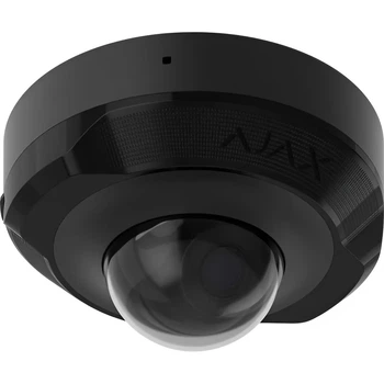 Камера відеоспостереження Ajax DomeCam Mini 4 мм, 8 Мп, чорна, з мікрофоном, IP65