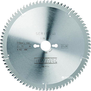 Диск пильний DeWALT EXTREME WORKSHOP 260х30мм (DT4280)