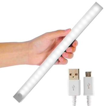 Світильник із датчиком руху та USB, 30см, акумуляторний на магнітах / LED лампа (L)