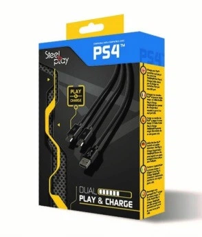 Кабель для зарядки джойстиков Dualshock 4 Charge & Play Cable (3м, ORB/Steelplay)