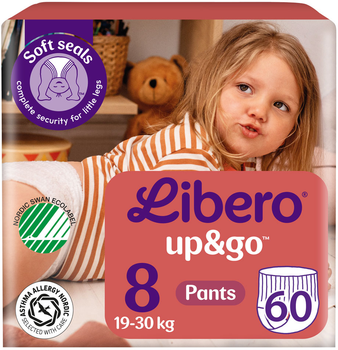 Упаковка Підгузків-трусиків Libero Up&Go 8 19-30 кг 60 шт бокс (7322542271650)