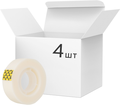 Упаковка клейкої стрічки Deli EA30110-4 для паперу прозора 18 мм х 33 м 4 шт (1000000879650)