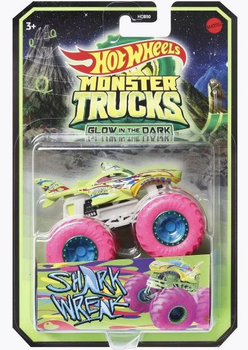 Базовая машинка-внедорожник 1: 64 серии "сияющие в темноте ""Monster Trucks" Hot Wheels (HCB50), розовый SHARK WRIAK