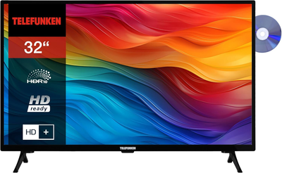 Телевизор 32" Telefunken XH32SO550SD / Full HD / 50 Гц / LED / Smart TV / Wi-Fi / Bluetooth / T2 / DVD Б/В