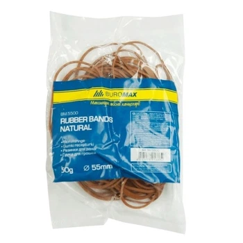 Резинки для денег Buromax Natural 50 г 55 мм натуральные (BM.5500)