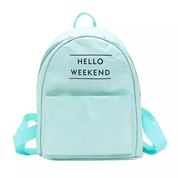 Рюкзак мятный бумажный Hello Weekend (AV194)