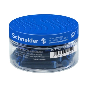 Картриджи чернильные Schneider 30 шт в пластиковом контейнере синие (S6703)