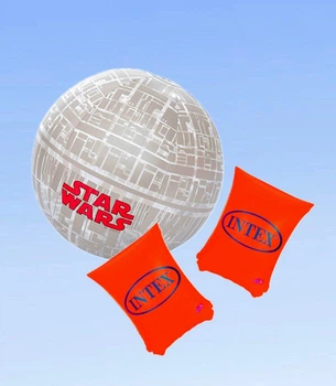 Комплект надувний дитячий для плавання на воді м'яч Star wars та нарукавники на 6-12 років