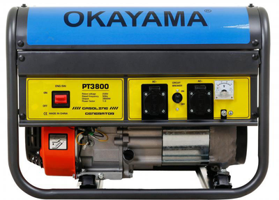 Генератор бензиновий Okayama PT-3800 3.5 кВт 100% Мідна обмотка