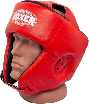 Шолом карате Boxer розмір M шкірвініл 1 мм Червоний (2030-02NR)