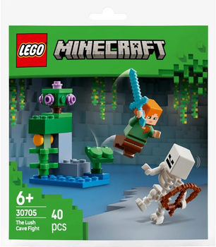 Zestaw klocków LEGO Minecraft Walka w bujnej jaskini 40 elementów (30705)