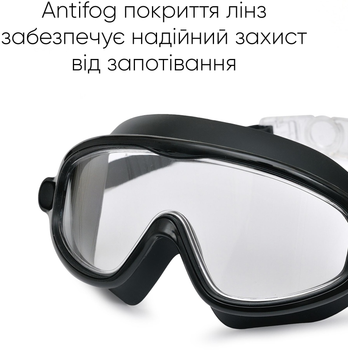 Детская маска для плавания Renvo Garsen JR Anti-fog Черная OSFM (1SM110-01)