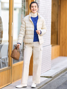 Пуховик женский UNIQLO 173527884 3XL Молочный (1159826683)