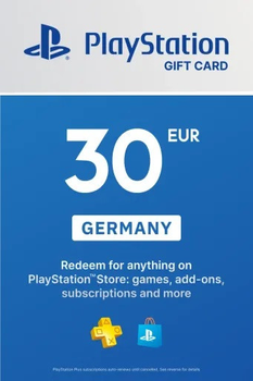 PlayStation Store Card 30 EUR | Playstation Network Germany (ключ активації)