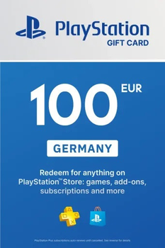PlayStation Store Card 100 EUR | Playstation Network Germany (ключ активації)