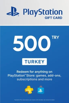 PlayStation Store Card 500 TRY Playstation Network Turkey (ключ активації)