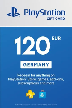 PlayStation Store Card 120 EUR | Playstation Network Germany (ключ активації)