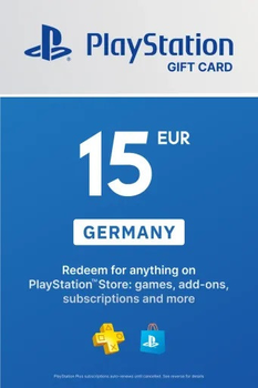 PlayStation Store Card 15 EUR | Playstation Network Germany (ключ активації)