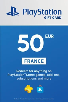 PlayStation Store Card 50 EUR | Playstation Network France (ключ активації)