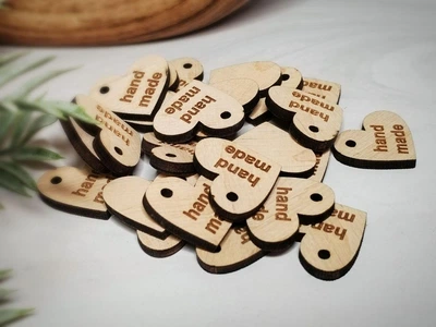 Бирки из фанеры сердечко handmade