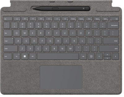 Клавіатура бездротова Microsoft Surface Pro 9/10 Typecover with Slim Pen Storage COMM Eng Int CEE Platinum (8XB-00207)