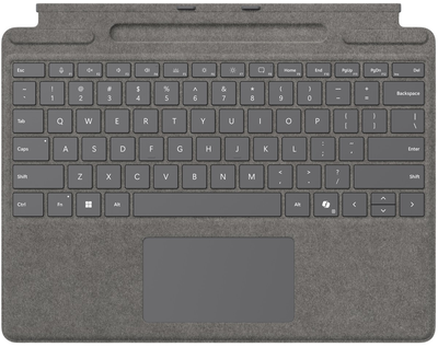 Клавіатура бездротова Microsoft Surface Pro 9/10 Typecover with Slim Pen Storage COMM Eng Int CEE Platinum (8XB-00207)